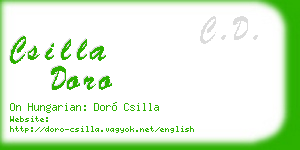 csilla doro business card